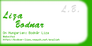 liza bodnar business card