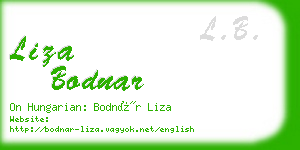 liza bodnar business card